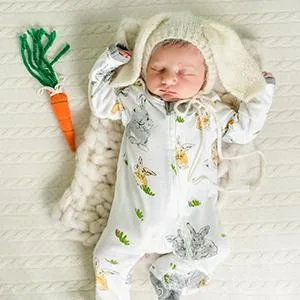 Burt's Bees Baby Sleep & Play Organic One-Piece Romper-Jumpsuit Pj Zip Footie 0-3 Months Honey Bee - Burt