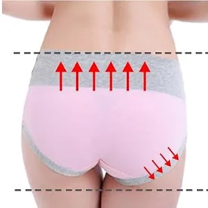 FEOYA Maternity Shorts Knickers High Elastic Cotton Safety Shorts Pants 2pcs L (99-110 lb) Low Wait 01 - alto