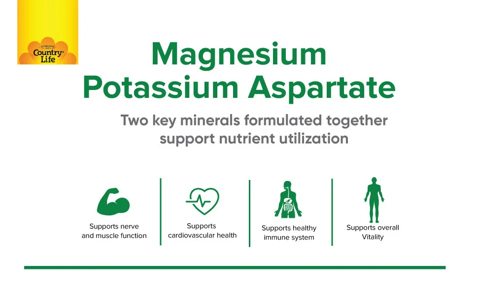 Country Life Target-Mins Magnesium Potassium Aspartate 180 Tablets - B000168HV2