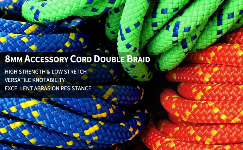 Accessory Cord Prusik Cord Double Braid Pre Cut Marine Rope Nylon Rope - Green 8mm - 100FT 30 M - product information 6