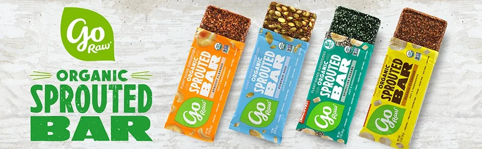 Go Raw Organic Pumpkin Seed Sprouted Bar 1.8 oz (51 g) - sprouted pumpkin seed bars sunflower chia spirulina david anthony protein granola grain free energy