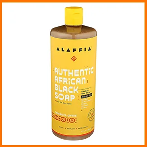 Alaffia Authentic African Black Soap Tangerine Citrus 16 fl oz (476 ml) - adasd