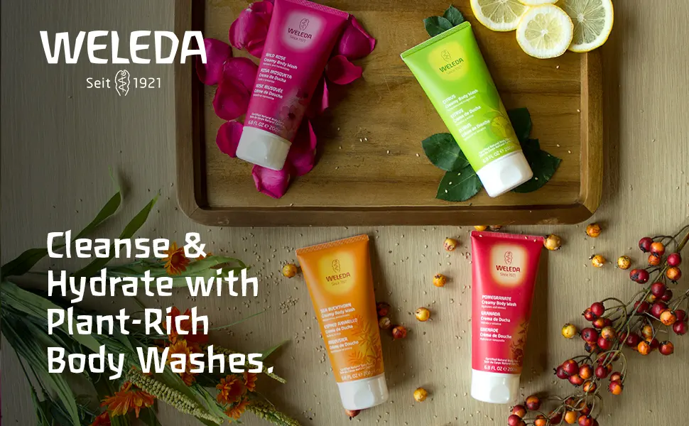 Weleda Pomegranate Creamy Body Wash 6.8 fl oz (200 ml) - lotion