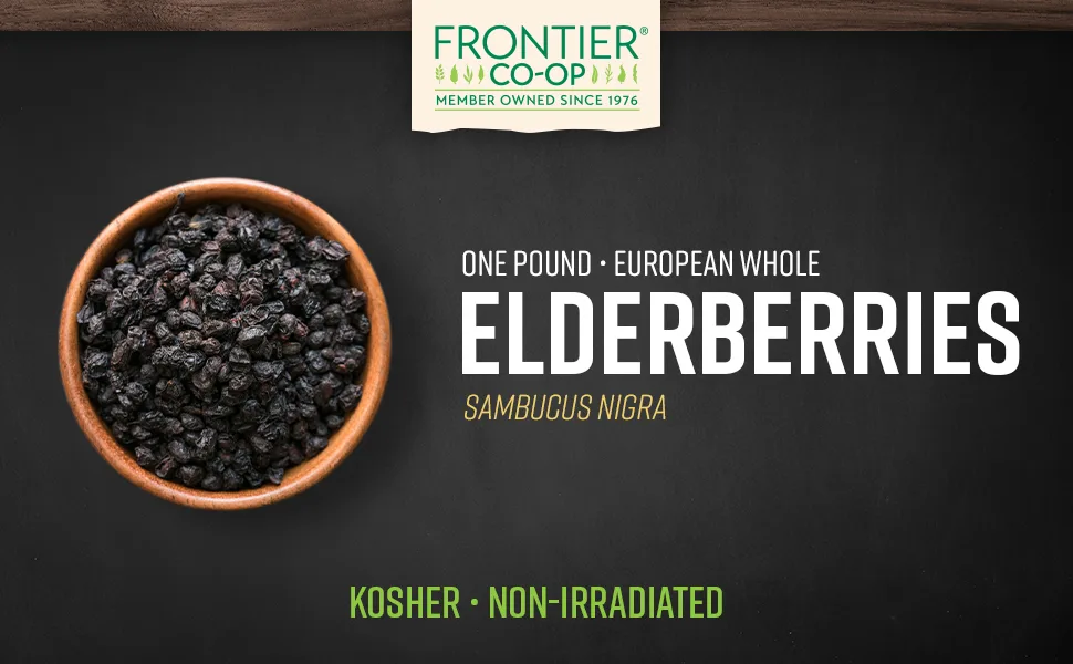 Frontier Natural Products Whole Elder Berries 16 oz (453 g) - Frontier Elderberries
