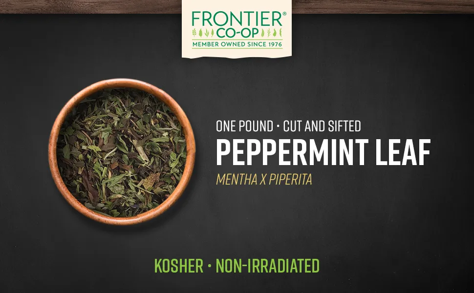Frontier Natural Products Cut & Sifted Peppermint Leaf 16 oz (453 g) - Frontier Co-op Peppermint Leaf
