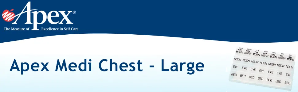 Apex MediChest Large - four times per day pill organizer
