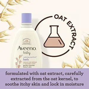 Aveeno Baby Calming Comfort Bath Lavender & Vanilla 8 fl oz (236 ml) - Oat extract
