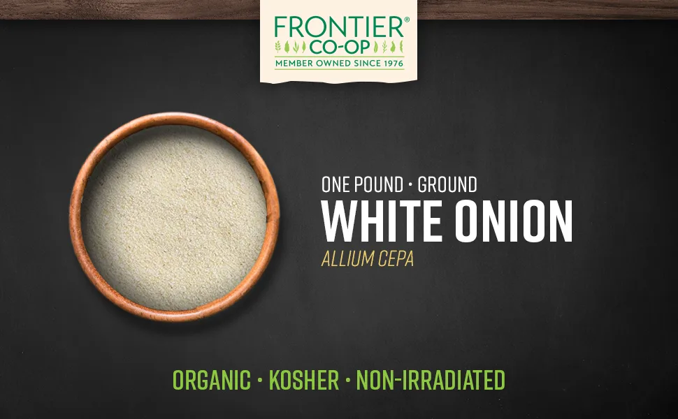 Frontier Natural Products Organic Powdered White Onion 16 oz (453 g) - Frontier Co-op Organic White Onion Powder