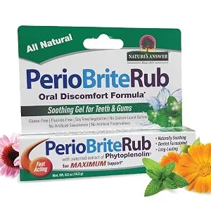 Nature's Answer PerioBriteRub Soothing Gel for Teeth & Gums Cool Mint 0.5 oz (14.2 g) - product information 2