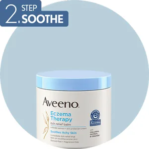 Aveeno Eczema Therapy Moisturizing Cream 12 fl oz (354 ml) - Step 2 Soothe with Aveeno Eczema Therapy Moisturizing Itch Relief Balm