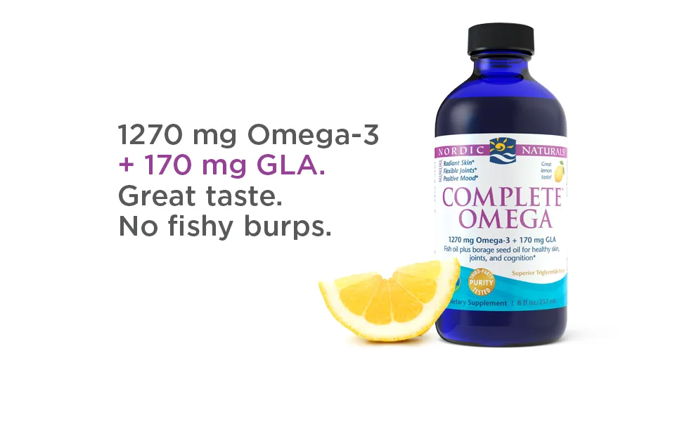 Nordic Naturals Complete Omega Lemon 8 fl oz (237 ml) - Complete Omega