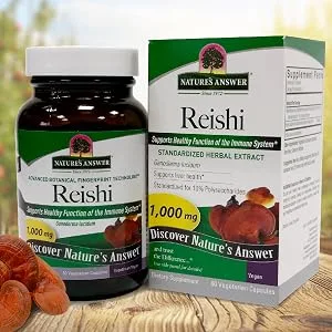 Nature's Answer Reishi 500 mg 90 Vegetarian Capsules - Nature