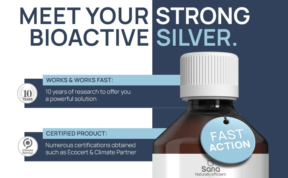 Colloidal Silver Liquid 16 fl oz 10 PPM - Bioactive Hydrosol Silver Water - Natural Immune Support Nano Sol Supplement Solution - Quality Ionic Minerals - Organic Structured Silver. - colloidal silver liquid