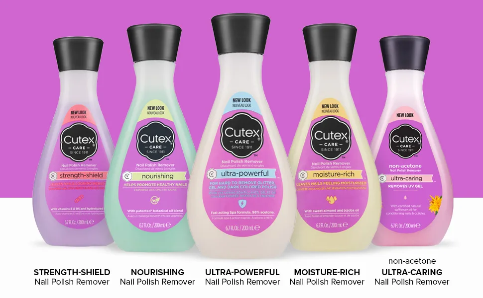 Cutex Nail Polish Remover Strength Shield Leaves Nails Looking Healthy - 6.76 Fl. Oz. - CUTEX
