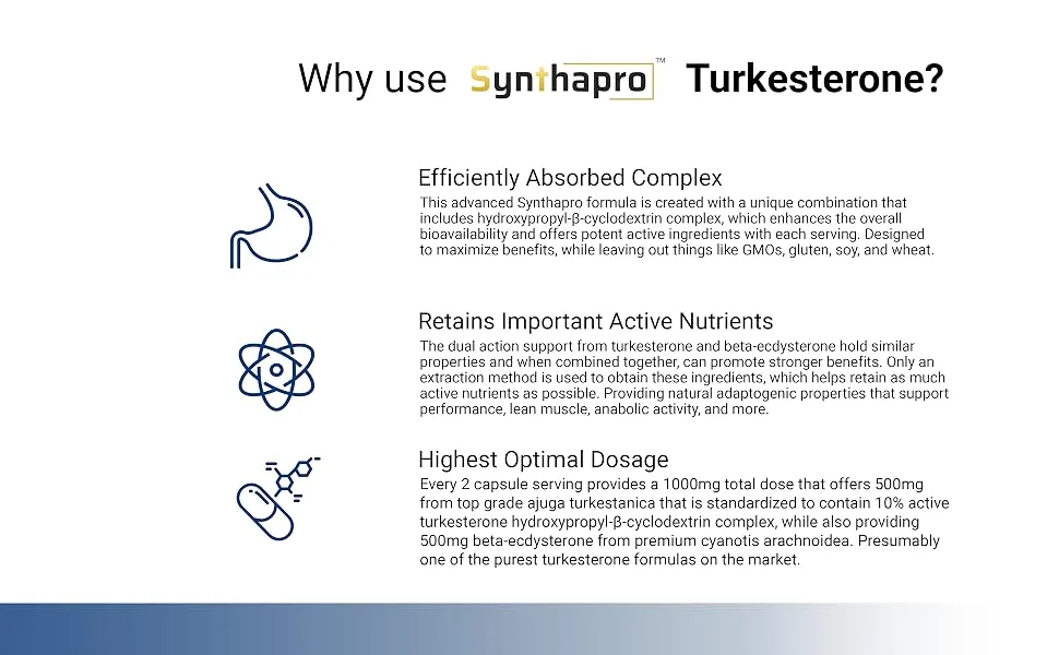NatureBell Turkesterone  Beta Ecdysterone Ajuga Turkestanic Extract with Hydroxypropyl-Beta-Cyclodexrin - 180 Capsules - turkesterone