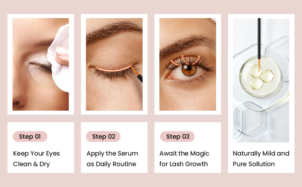 Feyano Natural Comestic Eyelash Growth Serum for Longer Vegan 5 mL. - EYE SERUM