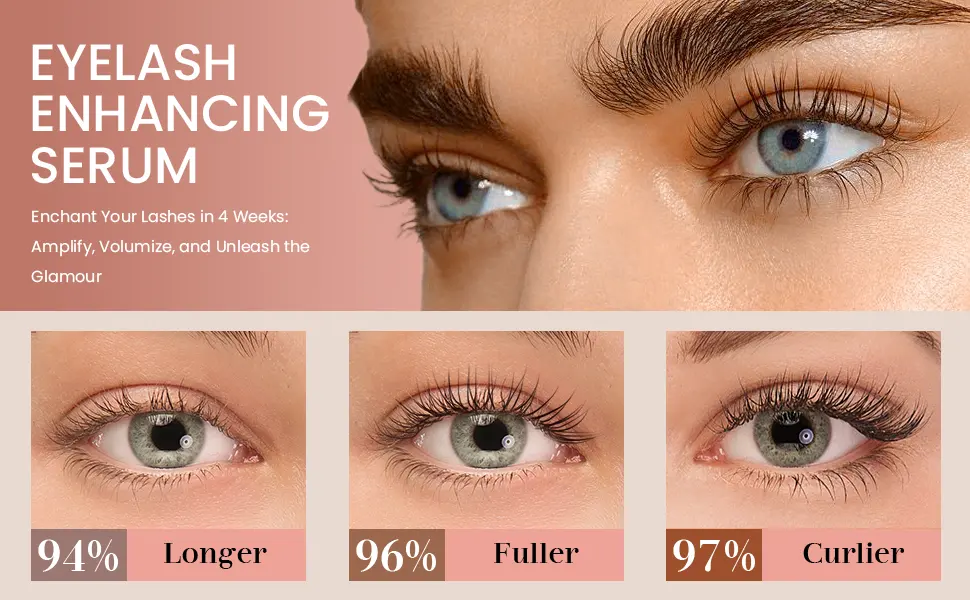 Feyano Natural Comestic Eyelash Growth Serum for Longer Vegan 5 mL. - eyelash serum