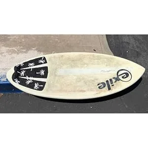 Ho Stevie! Premium Surfboard Traction Pad Black with White Palm Trees 3 Piece, Full Size, Maximum Grip, 3M Adhesive, for Surfing or Skimboarding  - skimboard traction pad