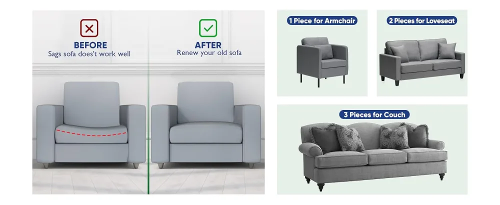 Litbird Couch Cushion Inserts Support, Couch Supports for Sagging Cushions, Couch Cushion Replacement for Sagging Seat, 1 PCS, Large, 27x20x1.5 Inches - CCS3 2928x1200