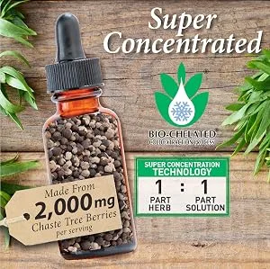 Nature's Answer Vitex Berry Extract Alcohol-Free 2000 mg 1 fl oz (30 ml) - Bio-Chelation, Concentrated, herbs, cold extraction, Nature