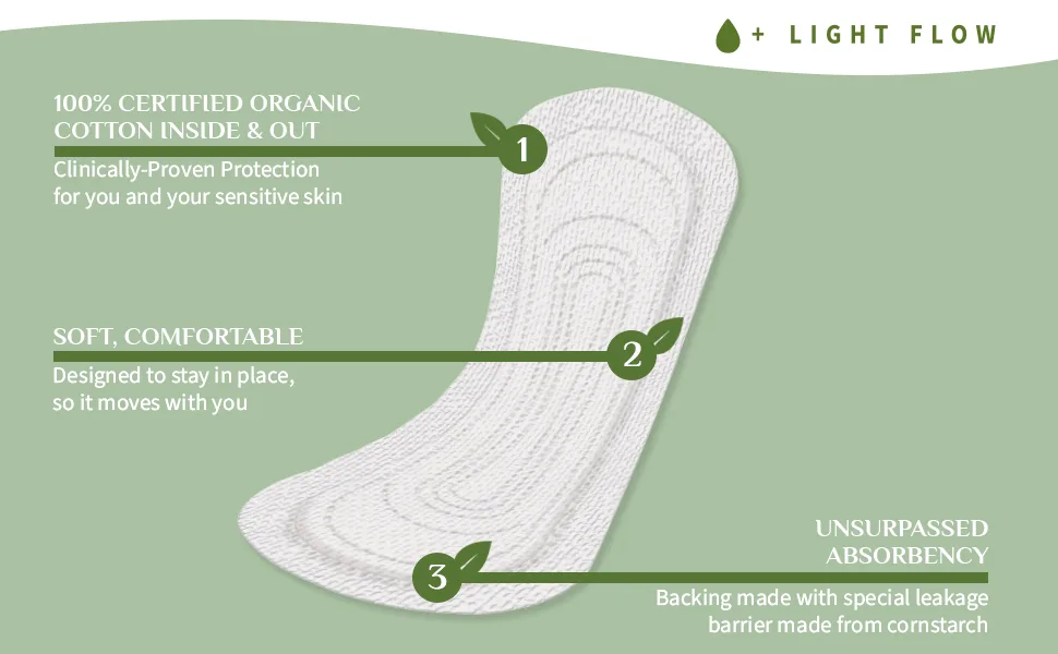 Organyc Organic Cotton Panty Liners Light Flow 24 Panty Liners - liners
