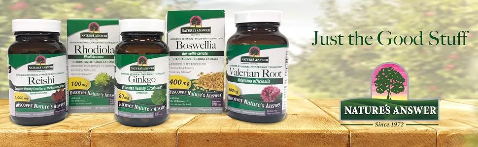 Nature's Answer Reishi 1000 mg 60 Vegetarian Capsules - Nature