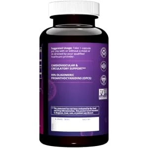 MRM Grape Seed Extract 120 mg 100 Vegan Capsules - product information 5