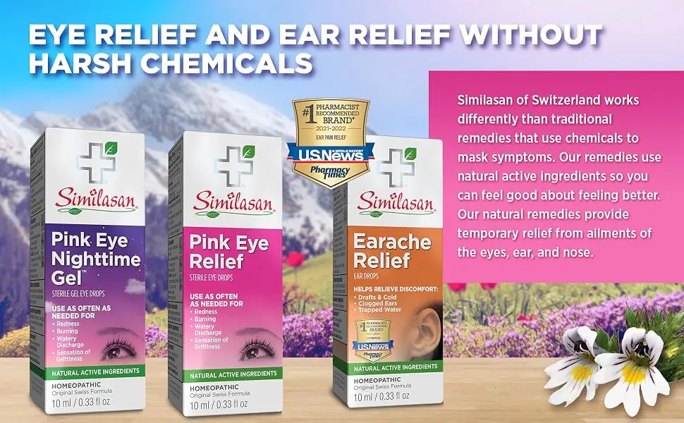 Similasan Pink Eye Relief Sterile Eye Drops 0.33 fl oz (10 ml) - Similasan