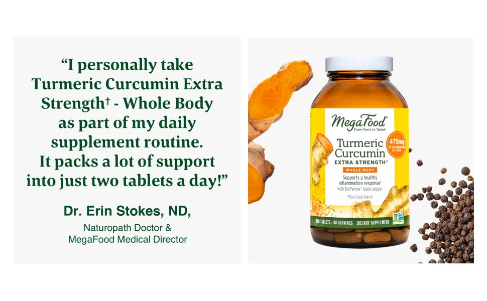 MegaFood Turmeric Strength for Whole Body 60 Tablets - product information 2
