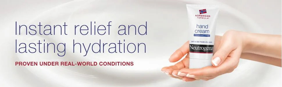 Neutrogena Hand Cream Fragrance Free 2 oz (56 g) - Instant relief & lasting hydration proven under real-world conditions