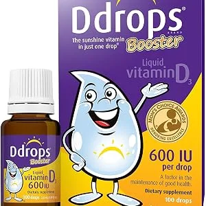 Ddrops Booster Liquid Vitamin D3 600 IU 100 Drops 0.09 fl oz (2.8 ml) - product information 1
