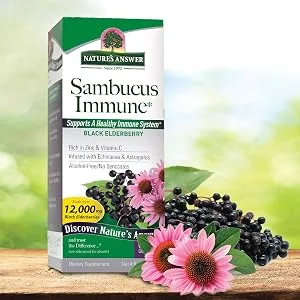 Nature's Answer Sambucus Immune Infused with Echinacea & Astragalus 12000 mg 8 fl oz (240 ml) - Nature