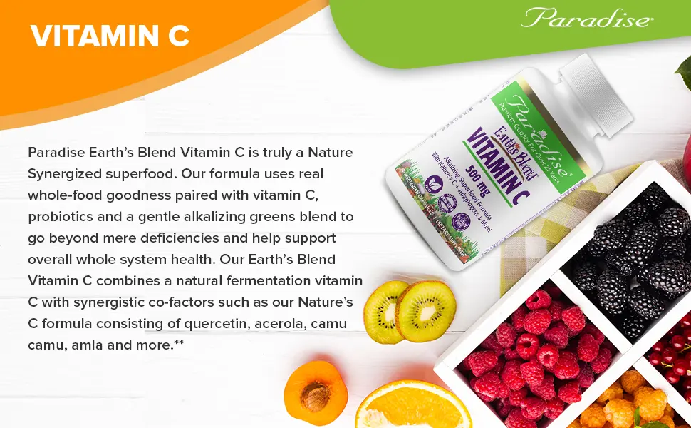 Paradise Herbs Vitamin C 90 Vegetarian Capsules - Paradise Herbs