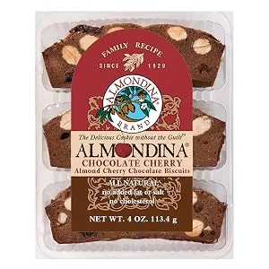 Almondina Chocolate Cherry Almond Cherry Chocolate Biscuits 4 oz (113.4 g) - Chocolate Cherry