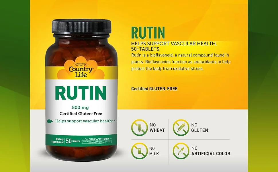 Country Life Rutin 500 mg 100 Tablets - Rutin
