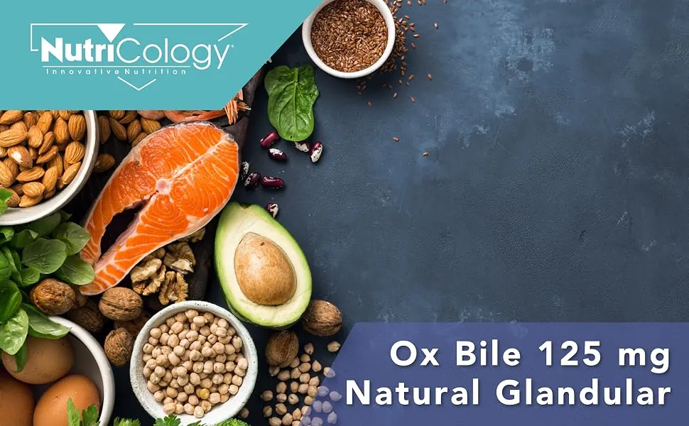 Nutricology Ox Bile 125 mg 180 Vegicaps - Nutricology 56370