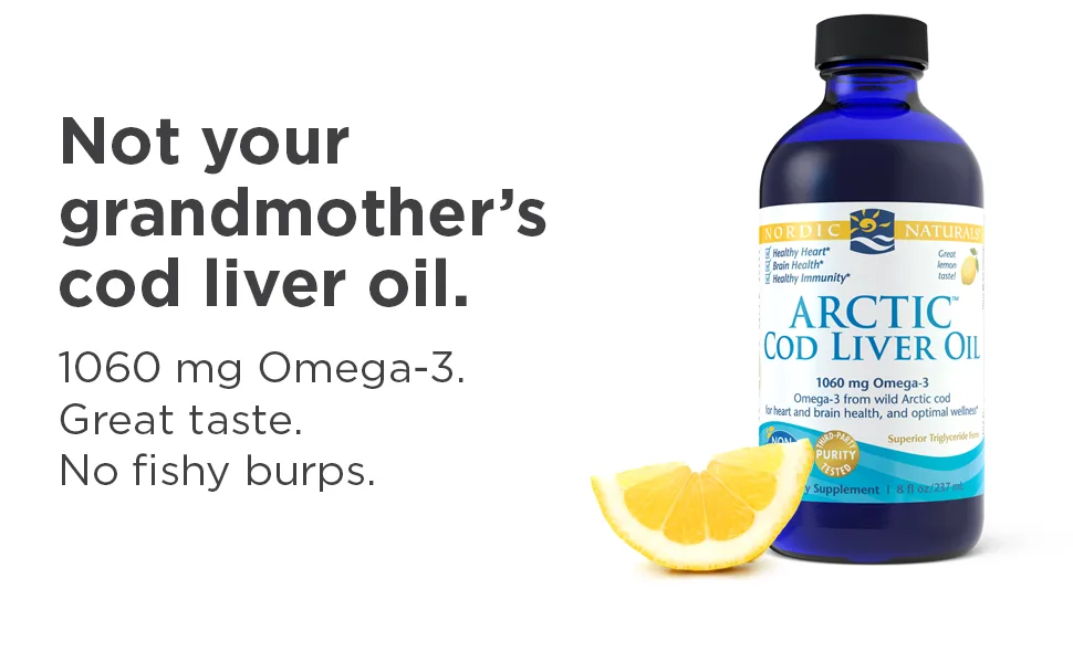Nordic Naturals Arctic Cod Liver Oil Lemon 8 fl oz (237 ml) - product information 5