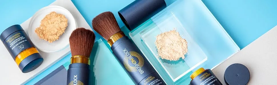 Brush On Block Mineral Sunscreen Powder Refill, Natural Broad-Spectrum SPF 30, Safe for Sensitive Skin, UVA UVB Face Protection, Reef Friendly (Translucent - Refill) - Touch of Tan