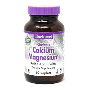 Bluebonnet Nutrition Calcium Magnesium Chelated 120 Caplets - Chelated Calcium Magnesium