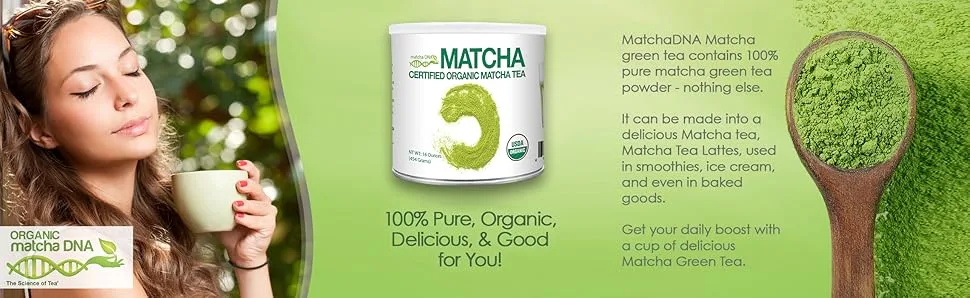 MatchaDNA  Matcha Green Tea Powder - 1 Lbs  - product information 4