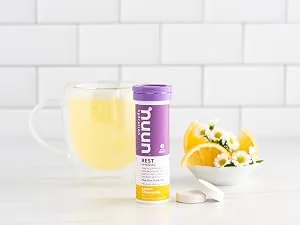 Nuun Immune Support Hydration Supplement - Blueberry Tangerine + Orange Citrus - 4 Tubes (40 Servings) - Nuun Rest Lemon Chamomile