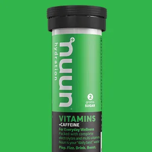 Nuun  Vitamins + Electrolyte Drink Tablets - Mixed Fruit - 4 Tubes (48 Servings) - Vitamins +Caffeine
