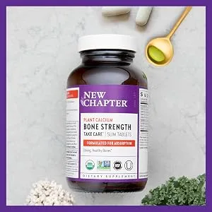 New Chapter Calcium Supplement - 60 Capsules - plant based calcium, calcium supplements, calcium