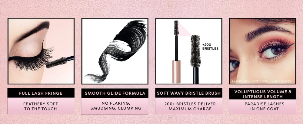 L'Oreal Paris Voluminous Lash Paradise Mascara Volume Black - 0.25 Fl Oz - lash paradise mascarar, lengthening mascara, volumizing mascara, waterproof mascara, bristle brush