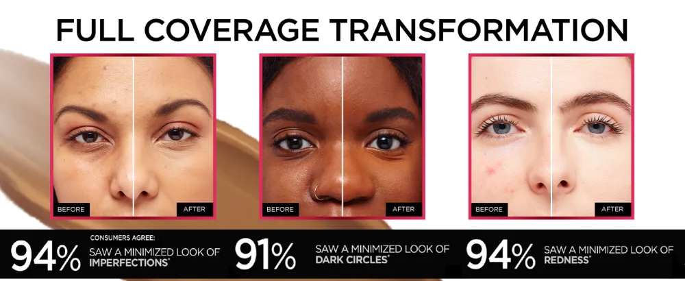L'Oreal Infallible Full Coverage Concealer - Amber - 0.33 fl. oz - full coverage transformation