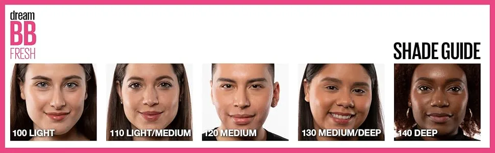 Maybelline Dream Fresh BB Cream 8 in 1 BB skin perfecter 30 SPF - Light/Medium - 1 Ounce - Dream BB Fresh Shade Guide