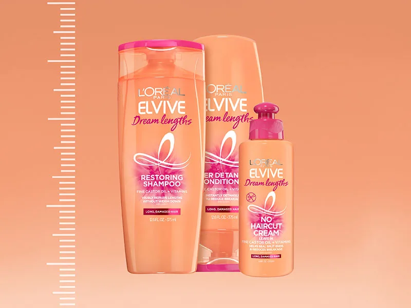 L'Oreal Elvive Dream Lengths Restoring Conditioner with Fine Castor Oil & Vitamins for Long - Damaged Hair - 12.6 Fl. Oz - how to repair split ends, fix split ends, how to grow hair longer, grow longer hair