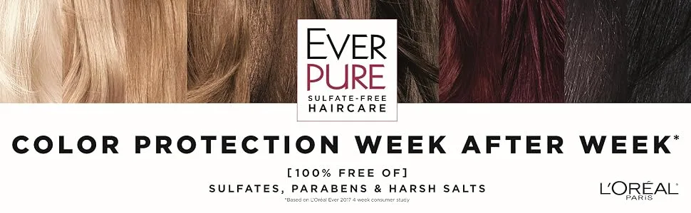 L'Oreal EverPure Sulfate Free Moisture Shampoo -  8.5 Fl. Oz - Ever, sulfate free shampoo, loreal, everpure, color treated hair