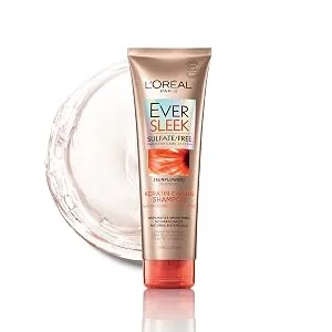 L'Oreal EverSleek Sulfate Free Keratin Caring shampoo - with Sunflower Oil - 8.5 Fl. Oz - Ever, sulfate free, keratin, loreal, shampoo, conditioner