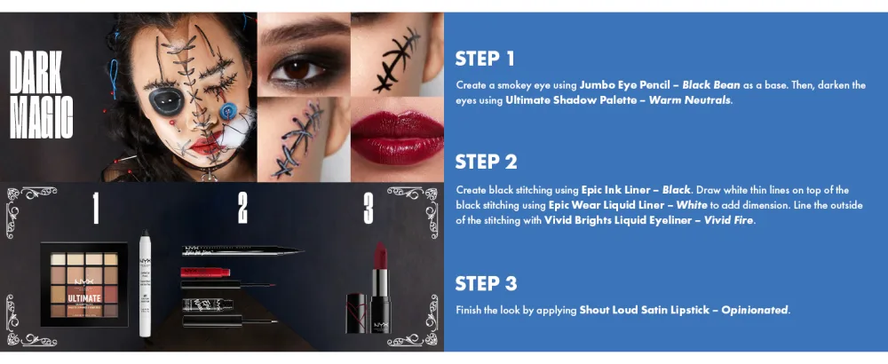 NYX Cosmetics Ultimate Shadow Palette Brights - nyx professional makeup halloween costume look cruelty free vegan formula easy step by step tutorial